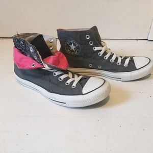 Converse Women's High-Top Sneakers - Black and Pink
